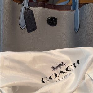 Coach Two-Tone Gray and Black Tote